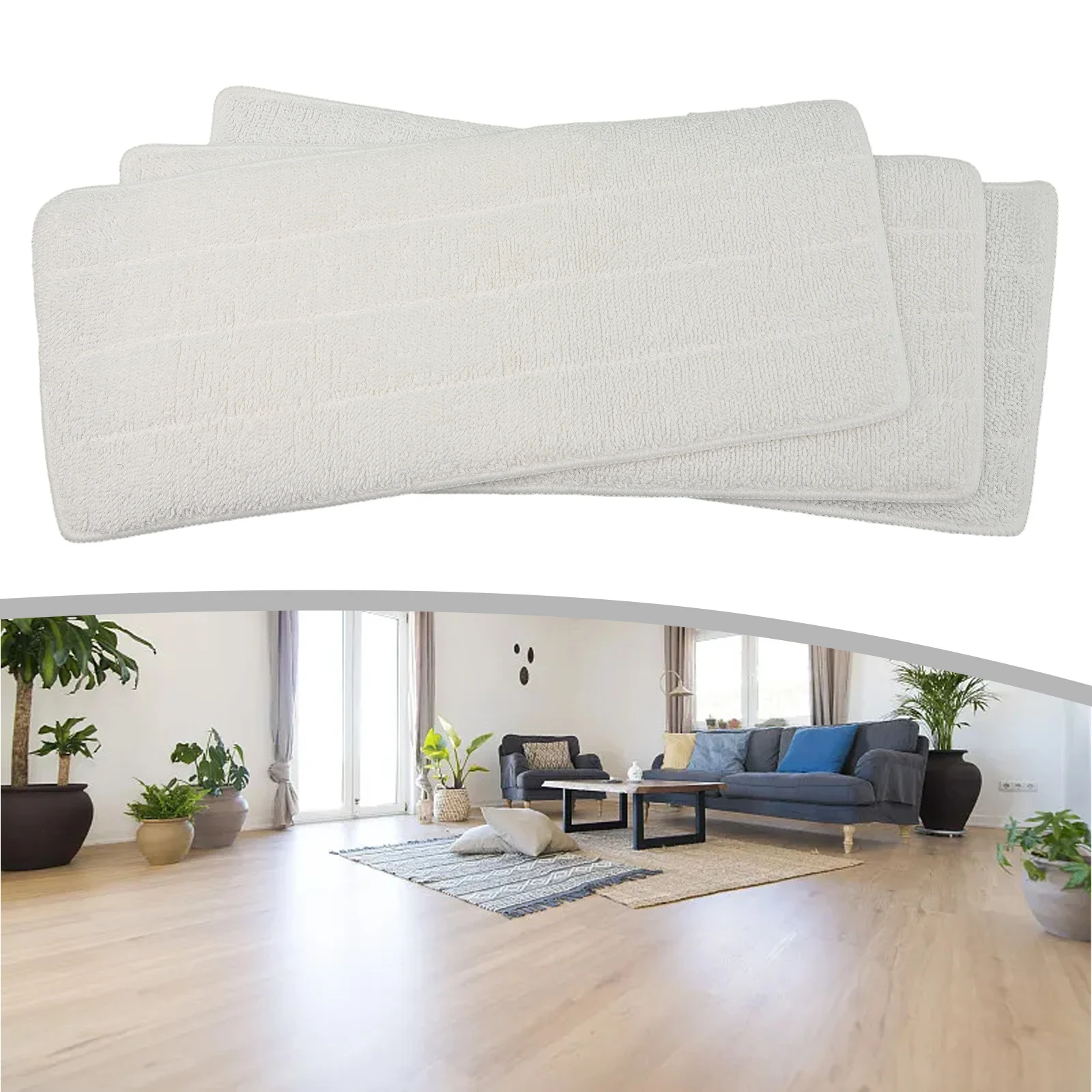 

3pcs Mop-Cloth For Vileda Steam XXL Steam Cleaner Spare Parts Washable Replacement Pads Microfibre Cloths Sweeper Cleaning-Tools