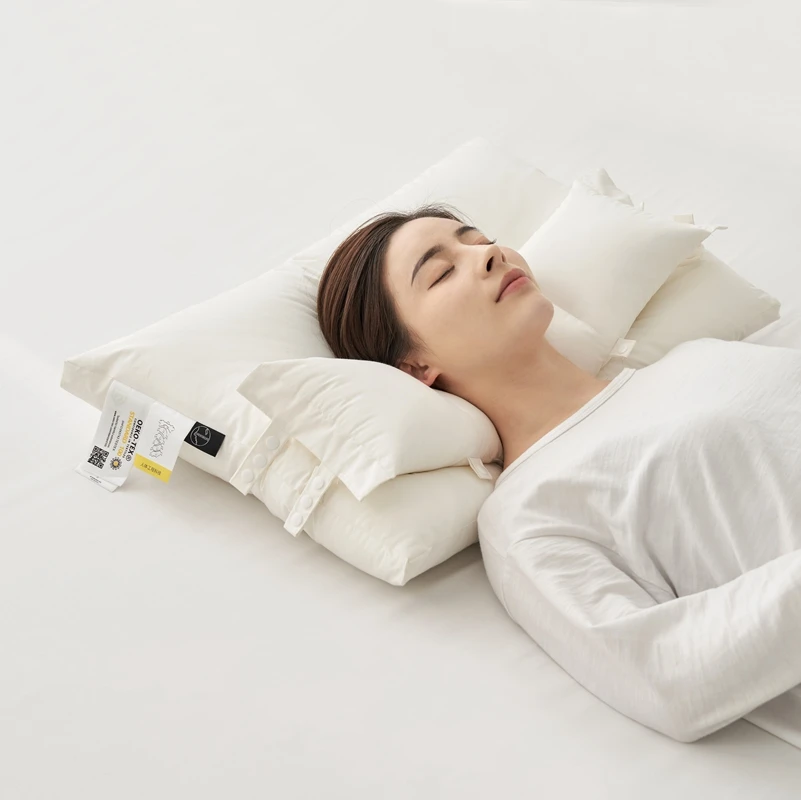 

Hot Selling New 2-in-1 100% Cotton Neck Pillow Ergonomically Comfortable Pillow Hotel Pillow With Ultra-fine Fiber Filling