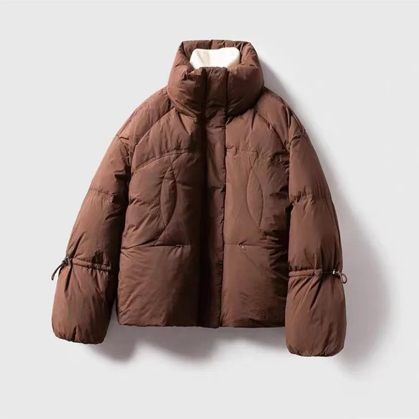 

Свободный и приталенный Новый пуховик женский короткий зима 2023 Корейская версия модный и зарубежный стиль теплая 90 белая утка