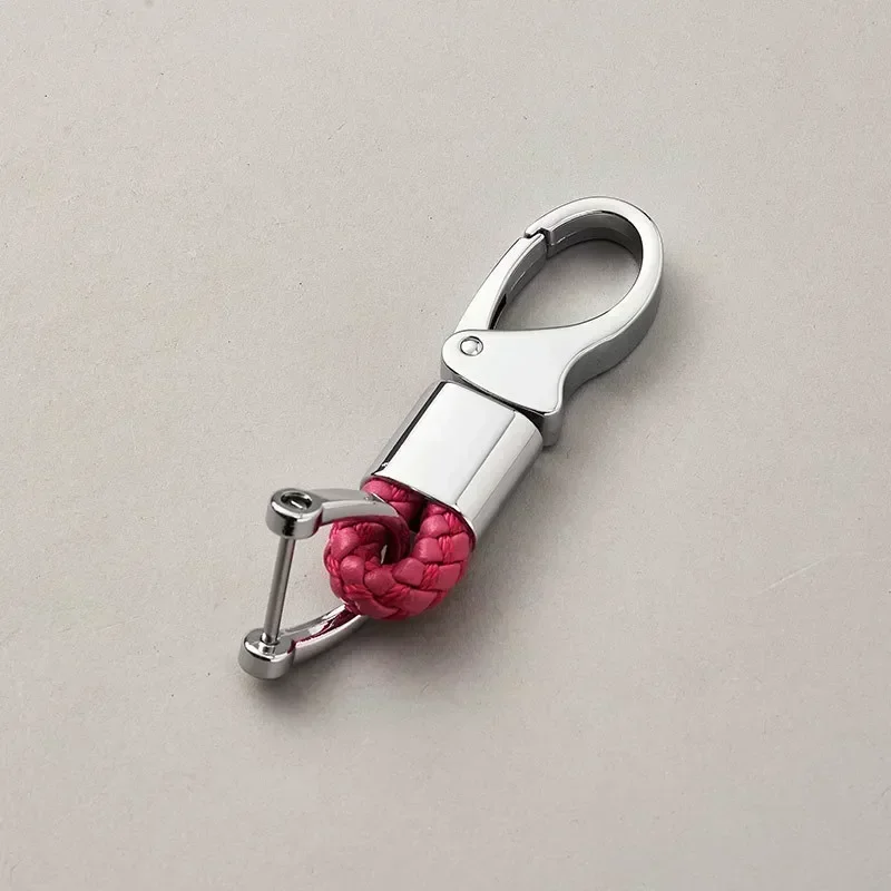 thumbnail image 1 of Llavero de cuerda tejida con punto de fabricación, accesorio de hardware, hebilla de herradura, colgante para llave de coche, regalo de moda para mujer y hombre, 1 of 5