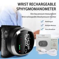 Digital Wrist Blood Pressure Meter Automatic Voice Tonometer Heart Rate Monitor Smart Touch LCD Screen Charge Sphygmomanometer - Image 2