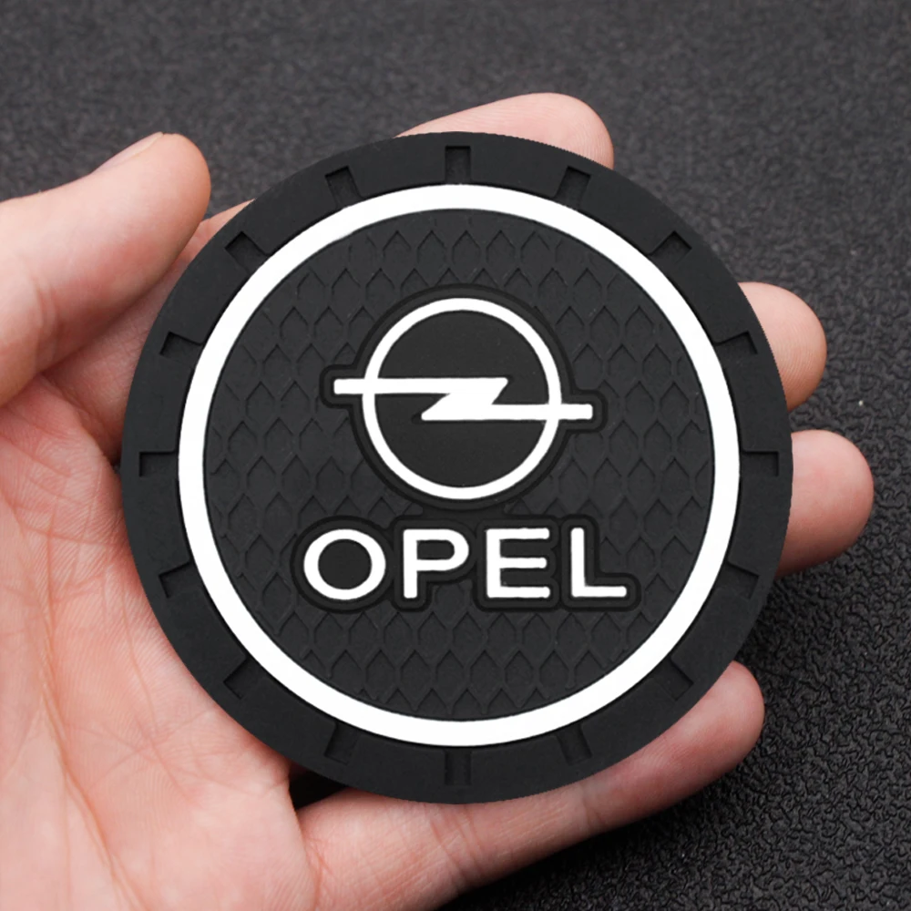 For Opel Astra J K Corsa Vectra D Zafira B Insignia Mokka PVC Car Coaster Water Cup Anti-Slip Silicone Pads Interior Accessories
