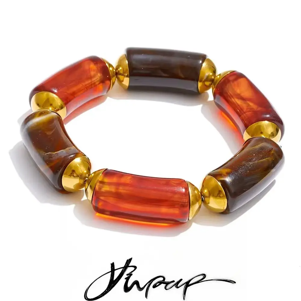 Yhpup 65mm Resin Cylinder Bracelet