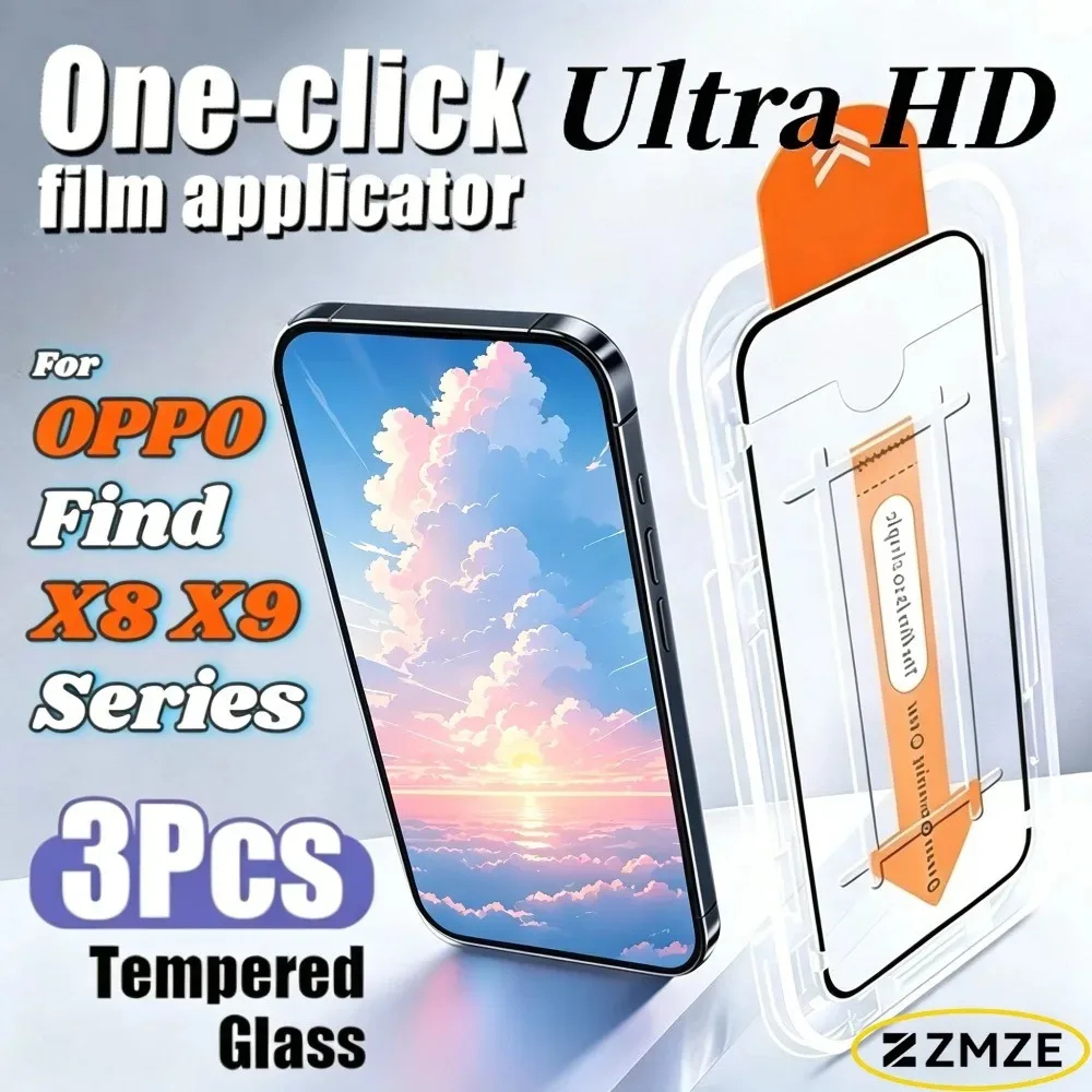 Lot de 3 films de protection d'écran en verre trempé, sans poussière, pour OPPO Find X9 X9 Pro X9 Ultra X9 + X9S Pro X8 X8 Ultra X8S X8S + Series