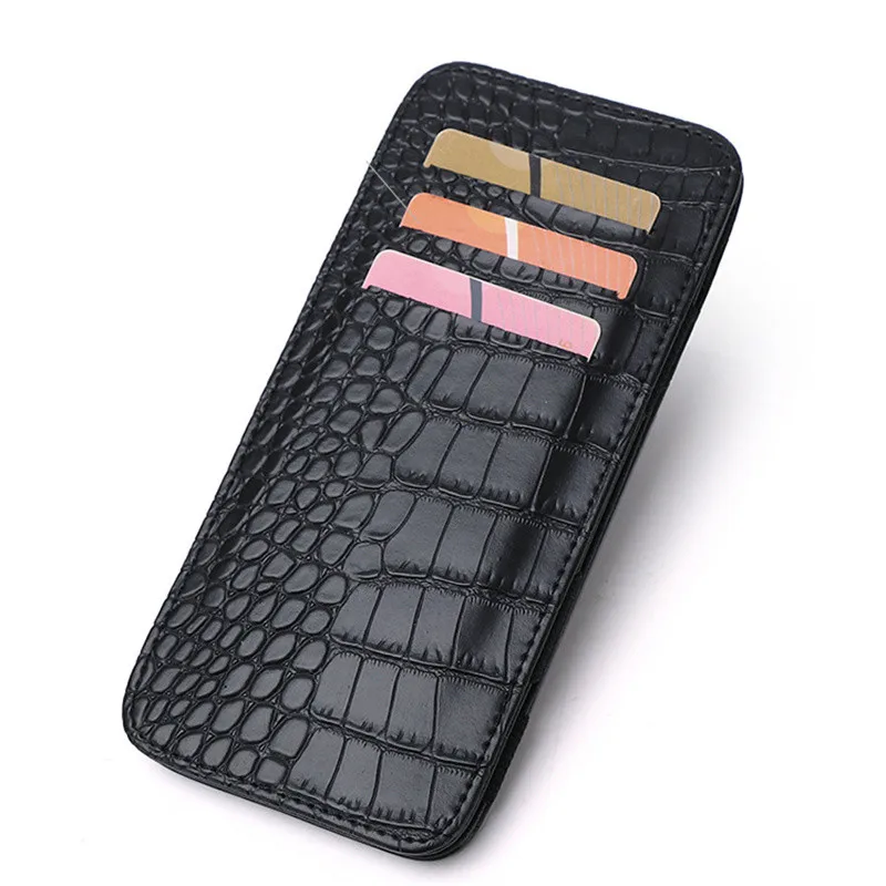 PU Wallet Crocodile Pattern Id Bank Credit Card Holder Protector Case Portable Travel Men's Banknote Organiser Passport Cover synthetic leather wallet