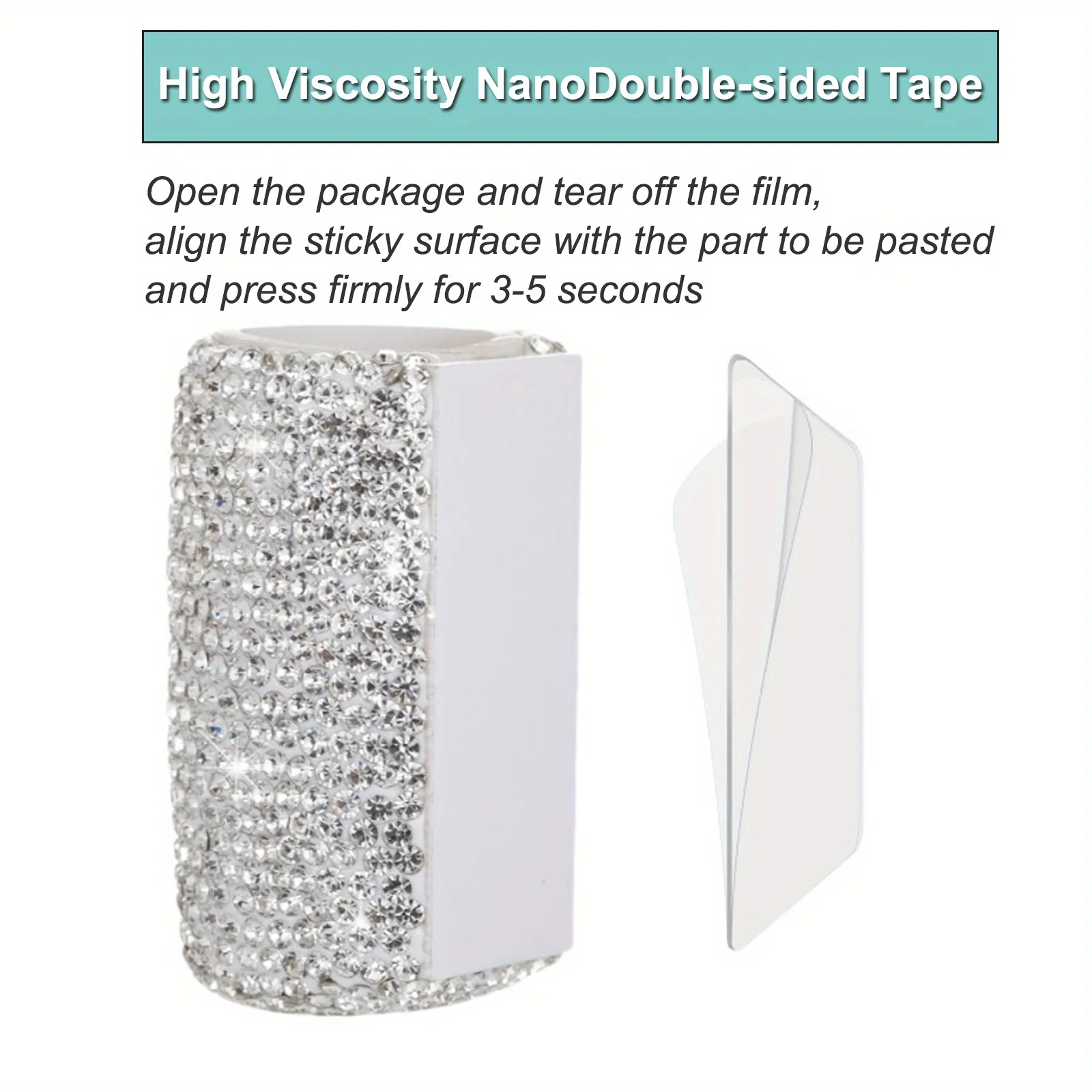 Car Chapstick Holder Bling Makeup Holder Rhinestone Car Accessories for Women Interior Suitable for Most Vehicles Auto Interior