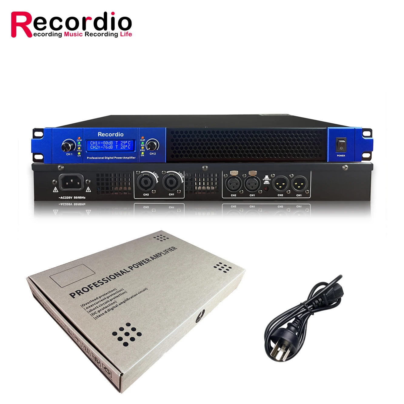 GAP-D2900 DJ 서브우퍼 스피커용 전문 파워 앰프, 웨딩 KTV 가정용, 600W * 2