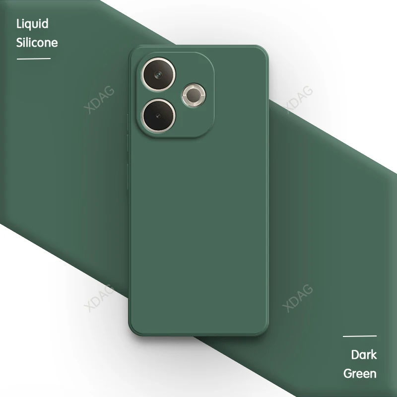 Premium Soft Silicone Square Phone Case - High-Quality Back Cover