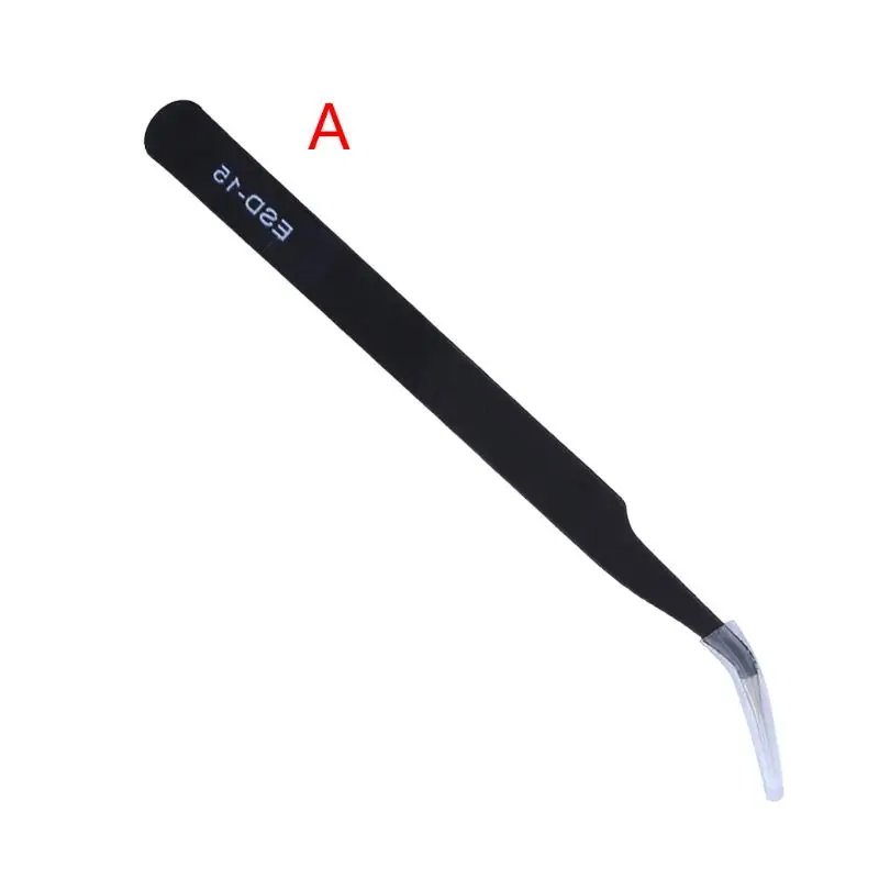 Anti-Static Tweezers for Lab Jewelry Detailed Work Carbon Steel Tweezers ESD-15