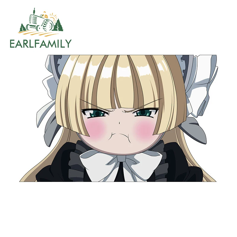 EARLFAMILY, 13 см x 8,3 см, для автомобиля «Веселая викторика», виниловая оригинальная наклейка JDM с защитой от царапин, украшение на холсте