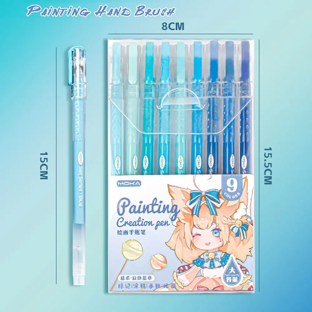 9-Colors Highlighter Markers Portable Watercolor Pen watercolor pen highlighter markers gel highlighter markers