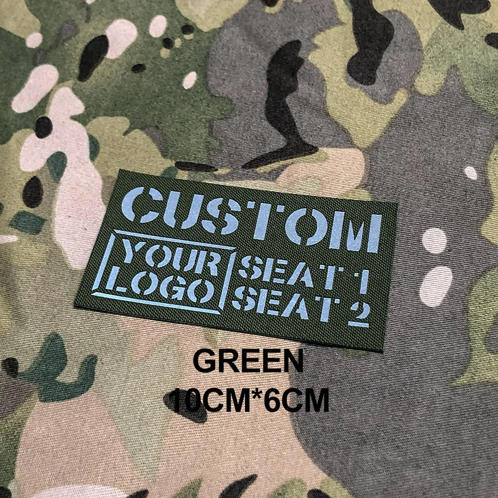 

Custom Laser Cut IR IFF Infrared Reflection Name Patch, Gray Letters, 8.5cm