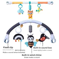 Arc de poussette pour bébé, jouet, cloche de jeu amusante pour nouveau-nés, activité sensorielle réglable pour videurs et siège de sécurité de voiture, jouets suspendus pour lit 3