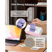 Phomemo 4x6 Thermal Labels for Shipping Label Printer - 500PCS Purple Mailing Labels 4x6 Direct Thermal Labels Fanfold BPA Free 6