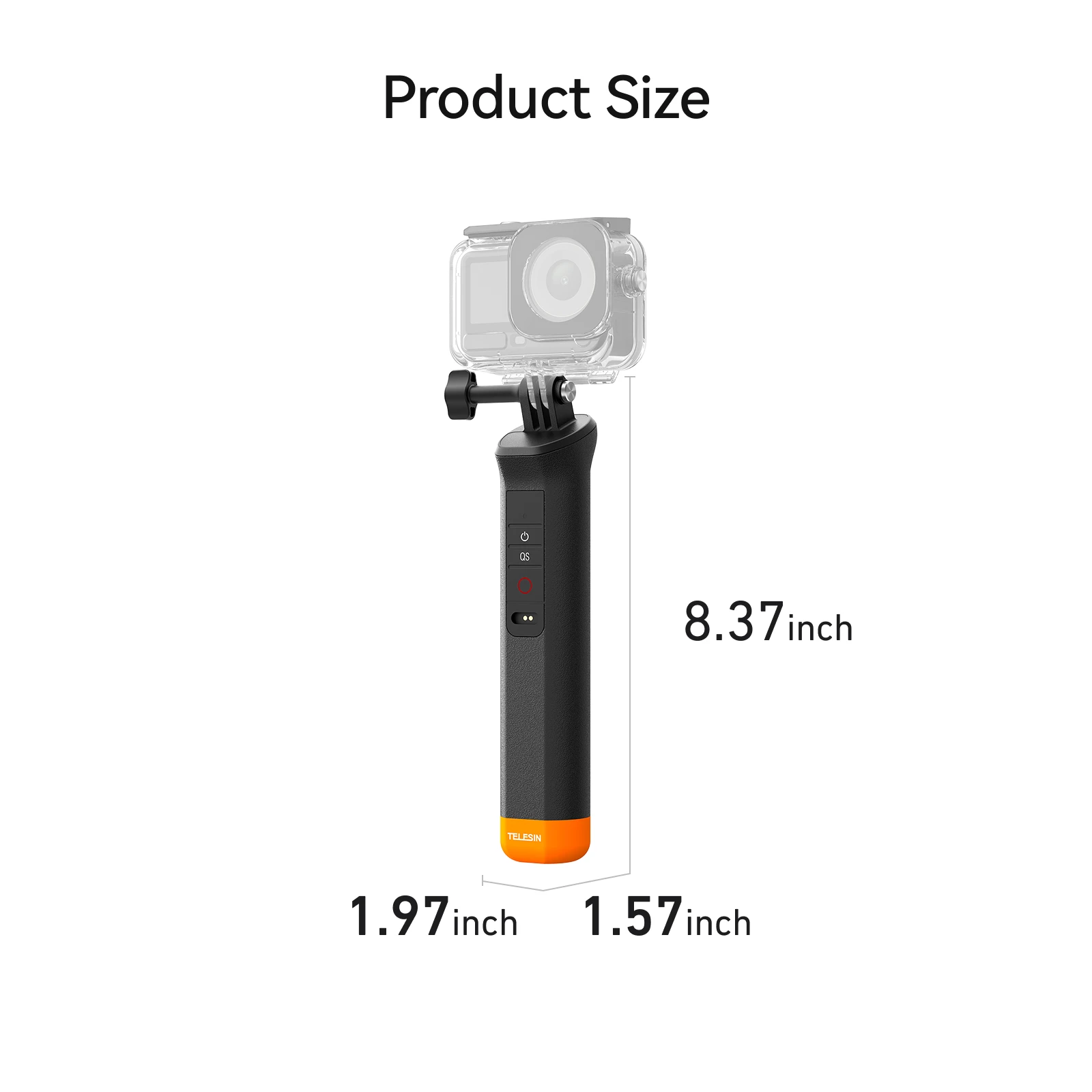 텔레신 방수 다이빙 셀카봉 부력 바 그립 핸드 스트랩 무선 리모컨 (DJI 오즈모 액션 6, 5pro, 4 호환)