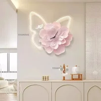Modern Creative Butterfly Digital Wall Clocks Luxury Dining Room Decor Wall Clock Living Room Decoration Led Luminous Wall Clock 1