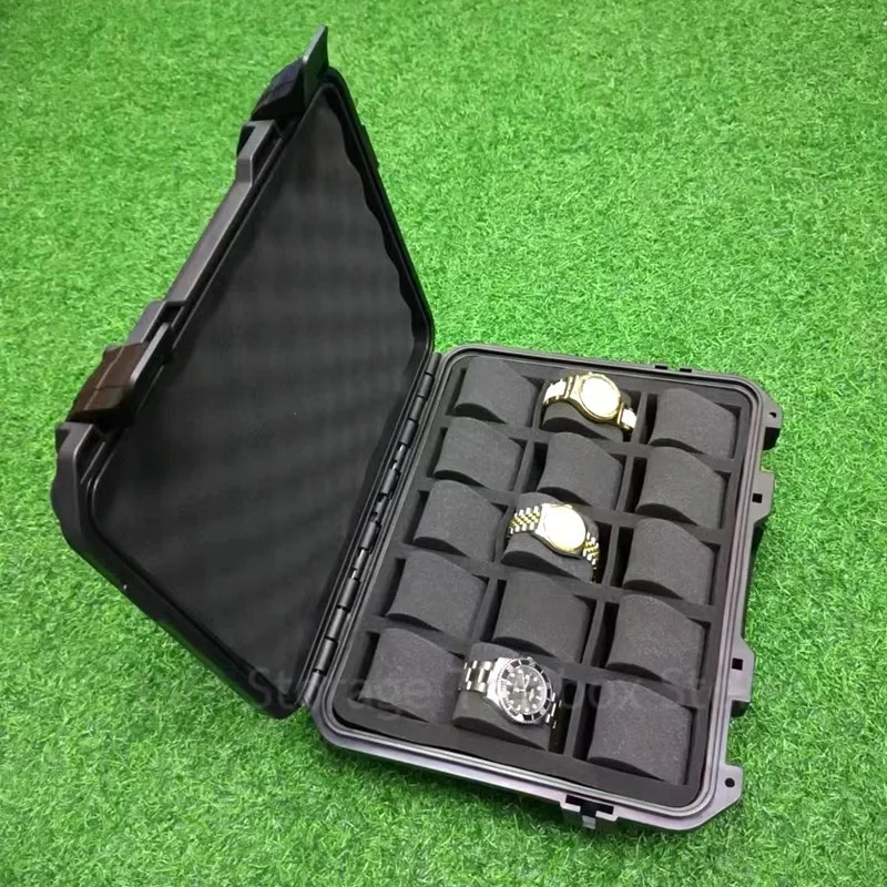 681524GridsWatchStorageBoxSafetyHardCasePlasticWatchCase