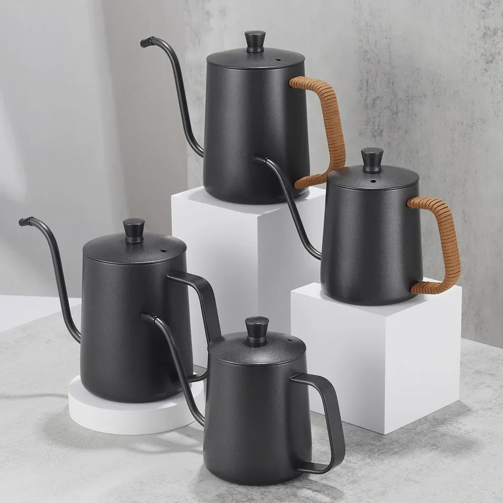 

Kettle 350ml 600ml Coffee Tea Non-stick Coating Food Grade Stainless Steel Gooseneck Drip Kettle Swan Neck Thin Mouth