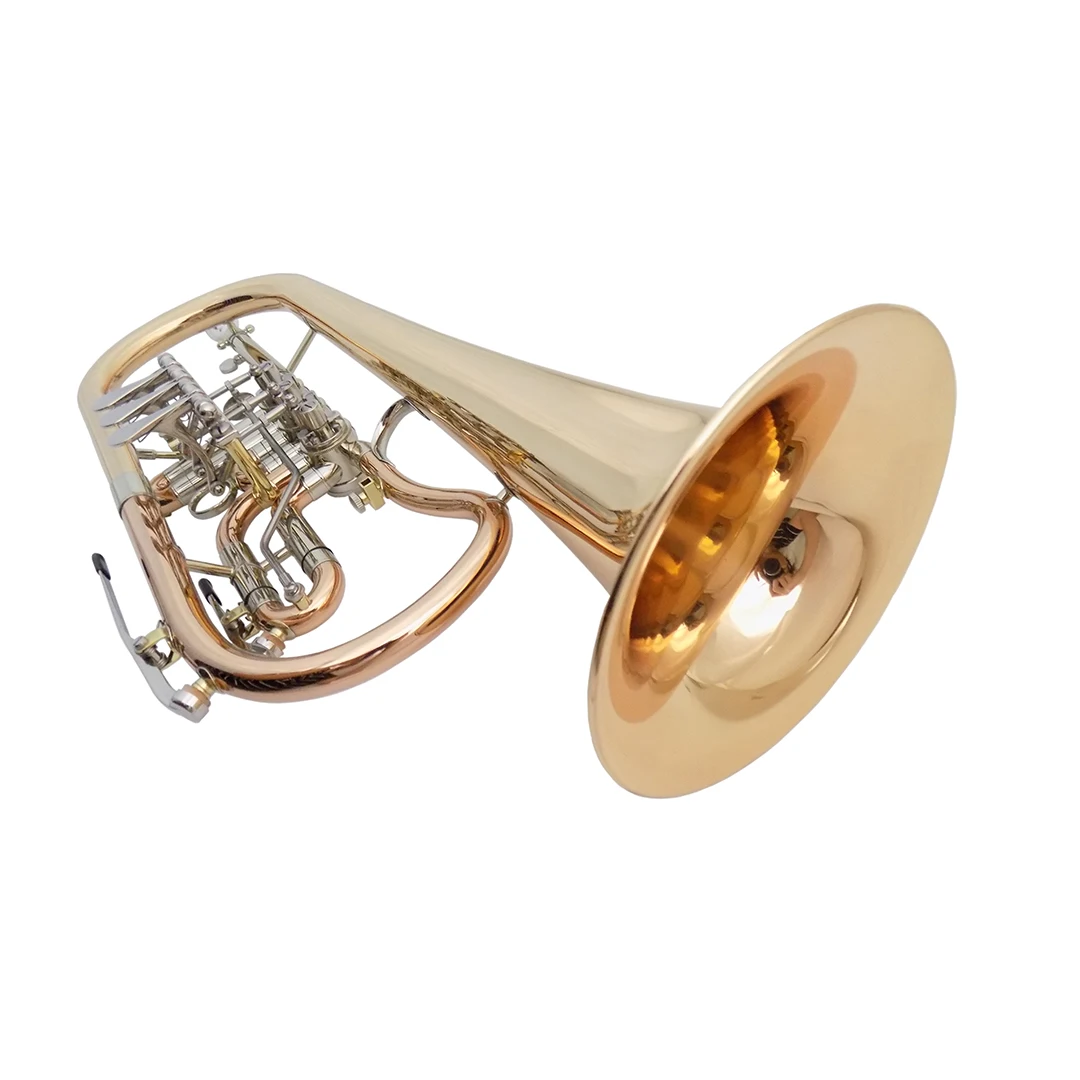 High Quality Bb Flugelhorn Musical Instruments Gold Brass Material Lacquer Surface with Case Mouthpiece Professional Performance