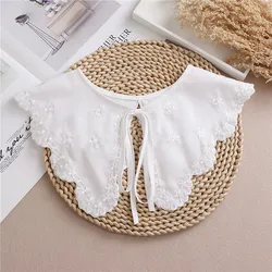 New White Shawl Doll Fake Collar Female Shirt False Collar Ladies Detachable Half Shirt Lapel Blouse Shawl Wrap Decoration