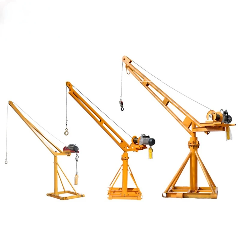 

360 Degree rotated mini crane with winch with clutch