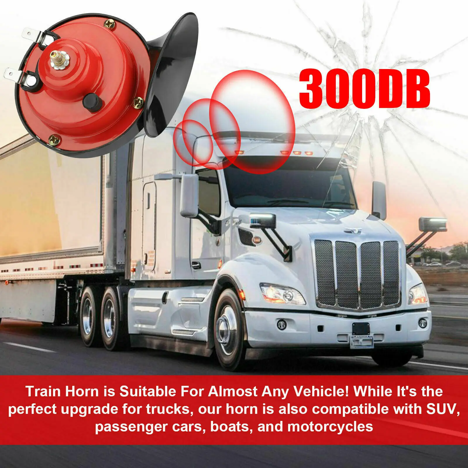 Universal Loud Car Horn 12V/24v Electric Snail Train Horn Waterproof Air 2pcs car air horn,car siren horn,motorcycle horn,train horn,waterproof horn,midrange horn