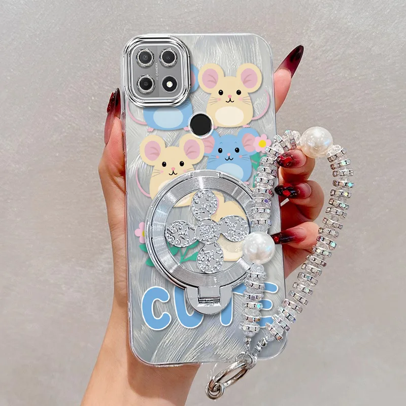 Cute Mouse Phone Case Set with Lanyard & Stand - 3 Piece Bundle