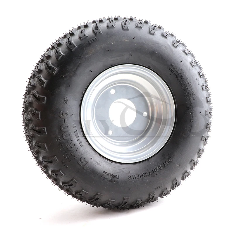 High quality 6 inch 15x6.00-6 tire hub is applicable to ATV accessories of go kart mower