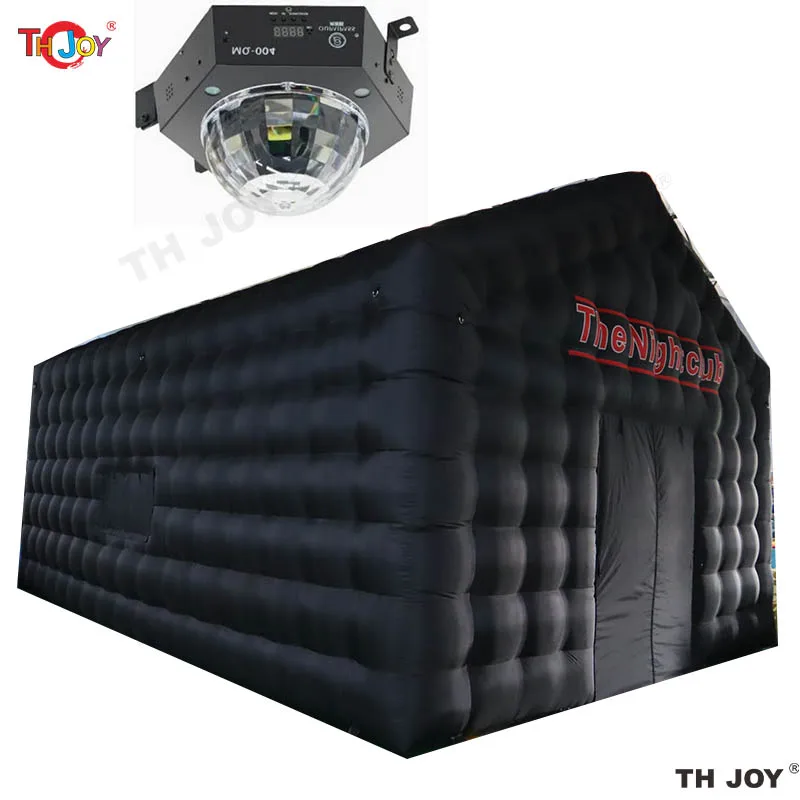 7x5m Disco Light N Fog Machine Black Cube Blow Up Bar Tent Inflatable Nightclub Portable Inflatable Party Tent Free Air Shipping 6