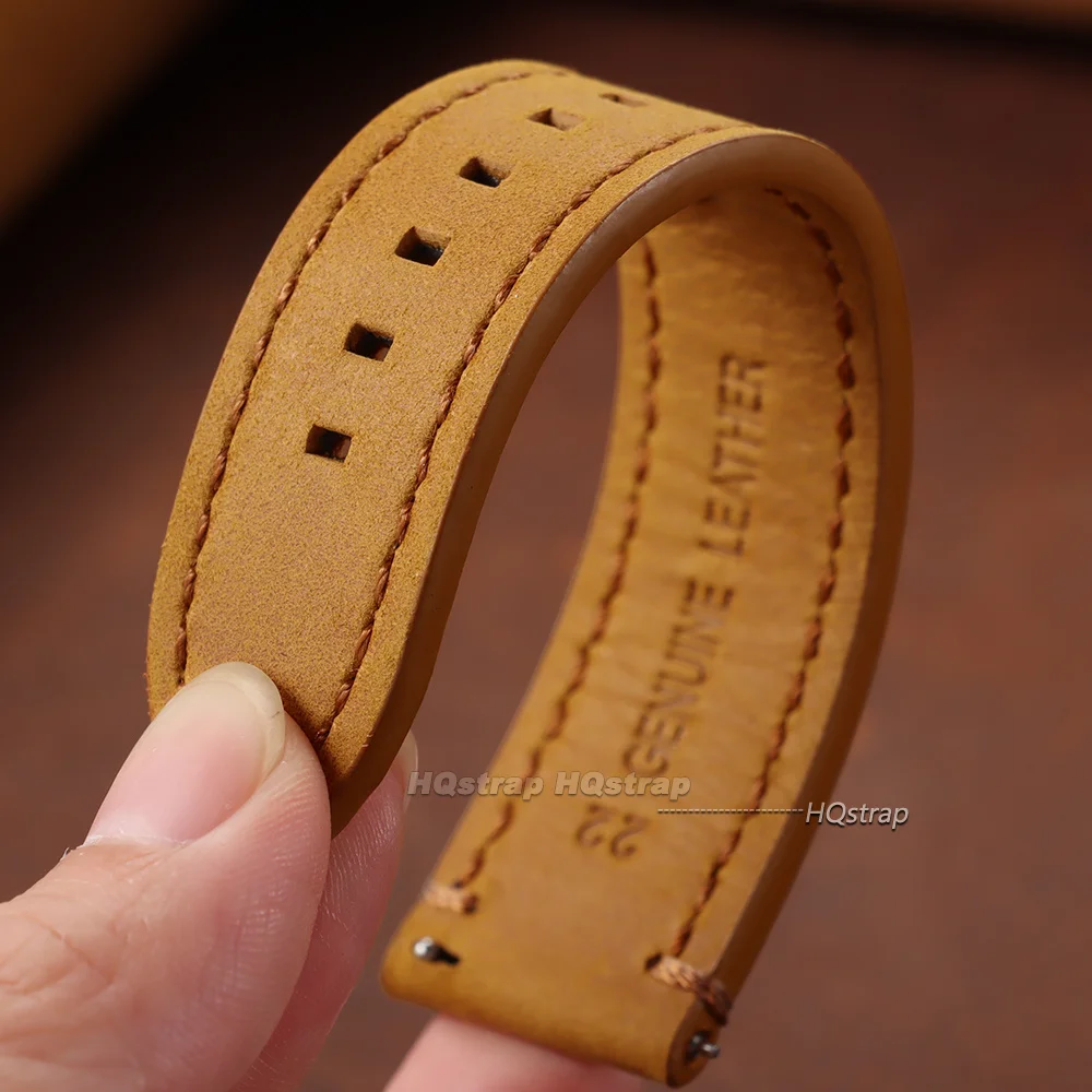 Premium Leather Watch Strap - Universal Quick Release Cowhide Bracelet