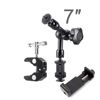 Magic Arm ผู้ถือโทรศัพท์มือถือเดสก์ท็อปสมาร์ทโฟน Mount ขาตั้งโทรศัพท์พร้อม Clamp โทรศัพท์มือถือสําหรับ Iphone Xiaomi 8