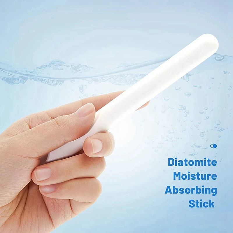 4Pc Drying Rod Stick Diatomite Moisture Absorbing Stick Clean Water Absorption Rod Diatomite Earth Desiccant For Laundry 4