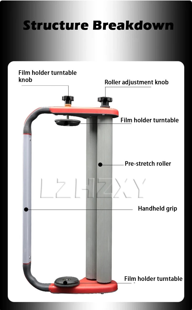 Wrap Film Packaging Machine Portable Manual Bracket Special Handle for Tightenin