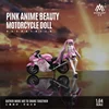 TimeMicro&MoreArt 1:64 Blue anime beauty motorcycle doll resin set 4