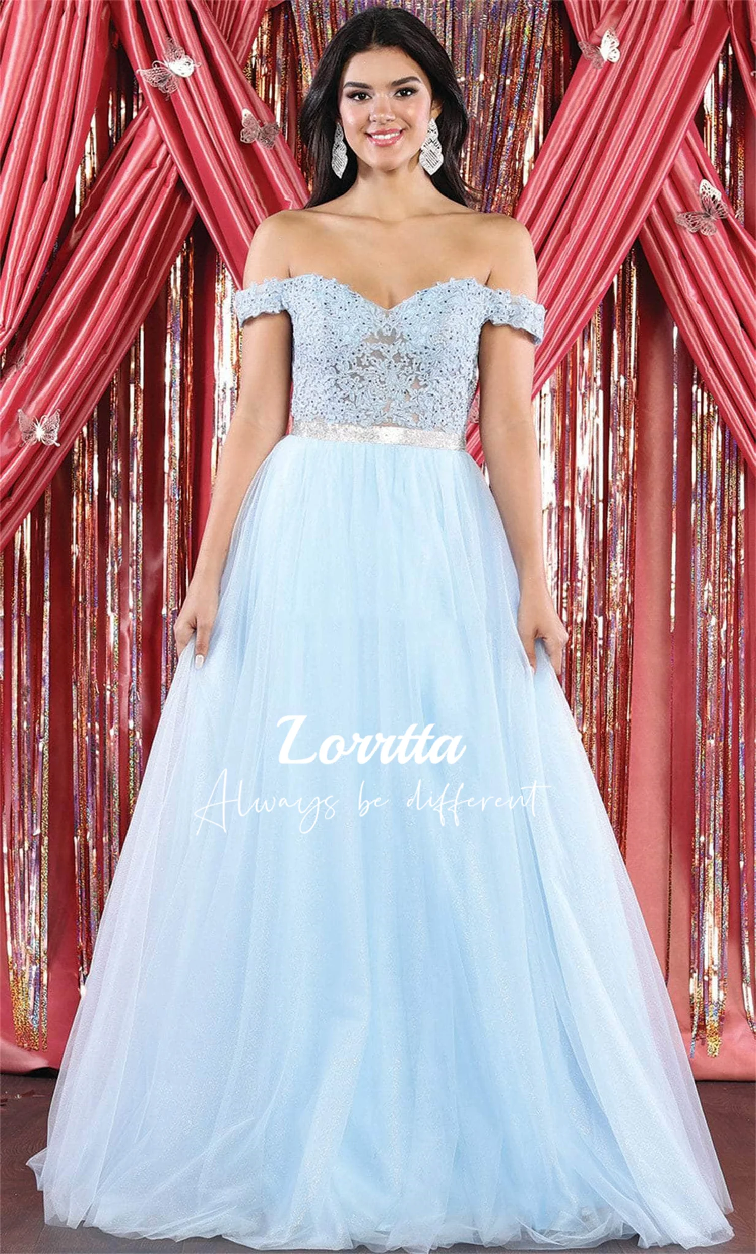 

Lorrtta Homecoming Dress Decal A Word Multicolor Sweetheart Neckline Fine Sparkle Customizable Women's Evening Prom Dresses Long