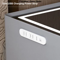 Тумбочка, умный сейф, дизайн «все в одном» с беспроводной зарядкой, многофункциональный ящик для хранения для спальни, домашнего использования, минималистичный стиль — изображение 3