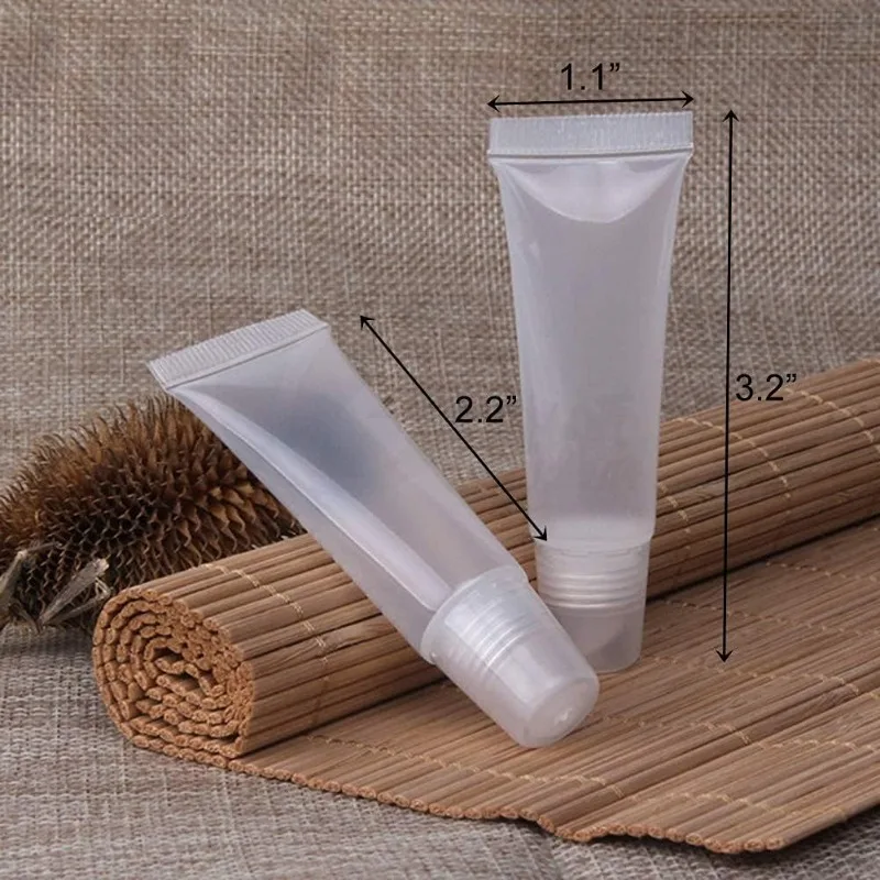 Mini Clear Soft Empty Lip Balm Tubes 6pcs 5/10ml Portable Travel Lip Gloss Containers DIY Makeup Packaging Tools Women/girl makeup empty bottle cosmetic bottle mini cosmetic bottle cosmetic sample container cosmetic dispenser bottle refillable cosmetic bottle cosmetic bottle set