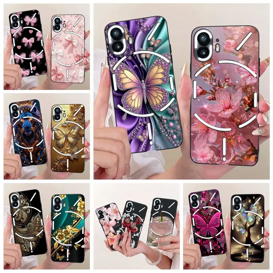Floral Butterfly Design Soft TPU Phone Case