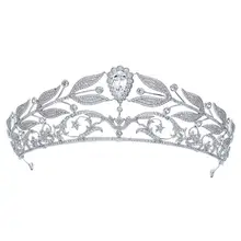 

Leaves New Design Cubic Zirconia Bridal Wedding Tiara Diadem Hair Jewelry Accessories Hairpieces CH10341