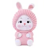 Pink Hat Cartoon Animals Rabbit Piggy Bank, Anti Drop Cute Piggy Bank, School Children's Day Gift, Home Desk Decor for Girls 5