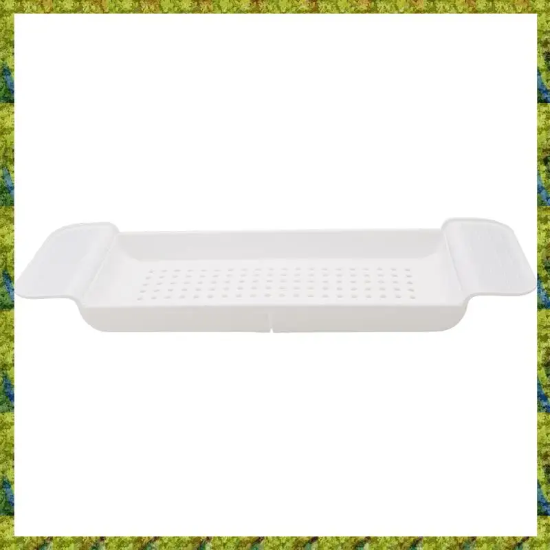 UISN Retractable Bathtub Storage Rack Bath Tray Shelf Tub Bathroom Tools Towel Storage Shelf Kitchen Sink Drain Holder