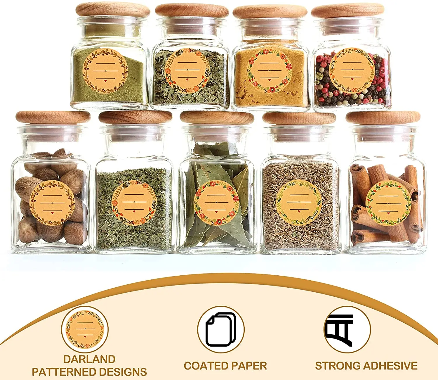 500 Etichette Kraft Rimovibili 5x3 Cm - 6 Forme Per Alimenti, Regali E Decorazioni - Foto 9