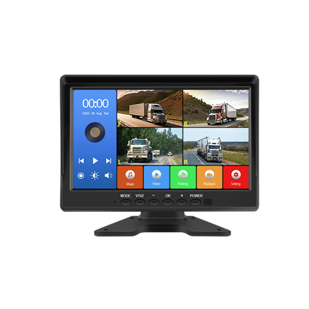 차량 백업 카메라 시스템 MP5 DVR, 트럭, 버스, 밴 후진 주차 모니터, 별빛 HD 야간 투시경, 10.1 인치 4CH AHD 1080P