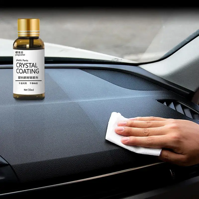 30ml Car Plastic Restorer Polish For Auto Interior Exterior Trim Long-lasting Cleaner Agent Hydrophobic Auto Coating Car