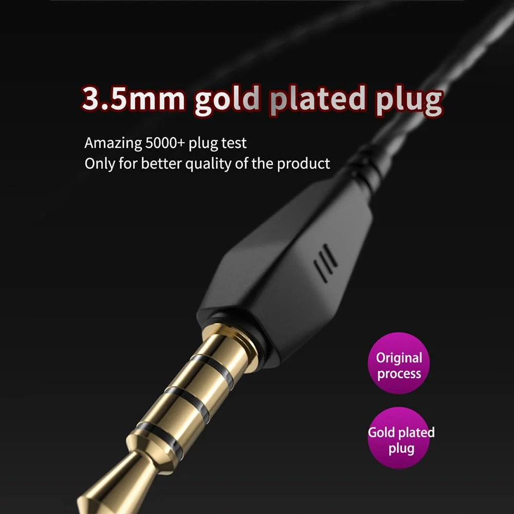 HiFi Stereo Bass AK6 In-Ear Sport Earbuds with Mic - Premium Sound & Comfort