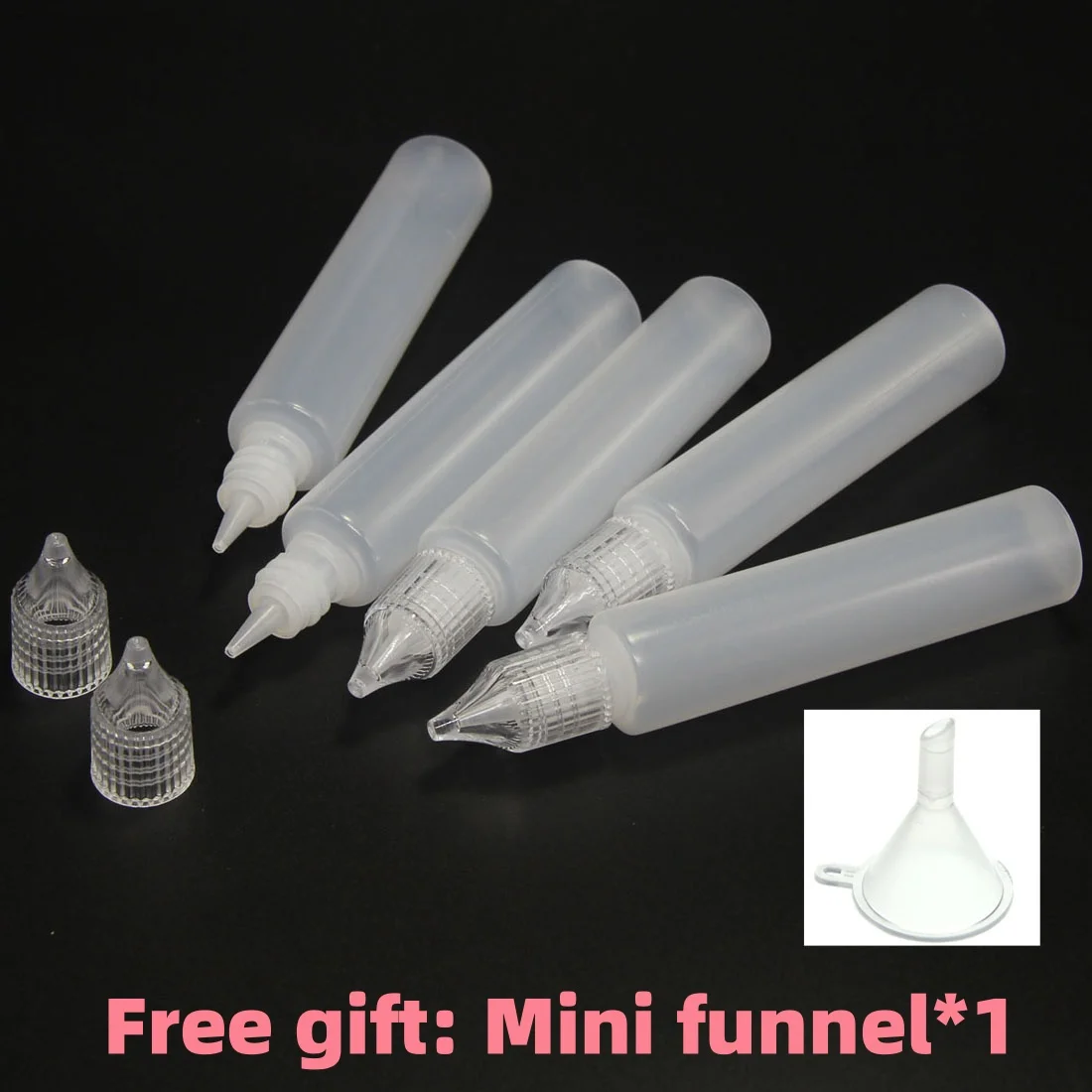 Plastic Dropper Bottle 10/15/30/50ml Long Slim Pen Shape For Ink Oil Pigment