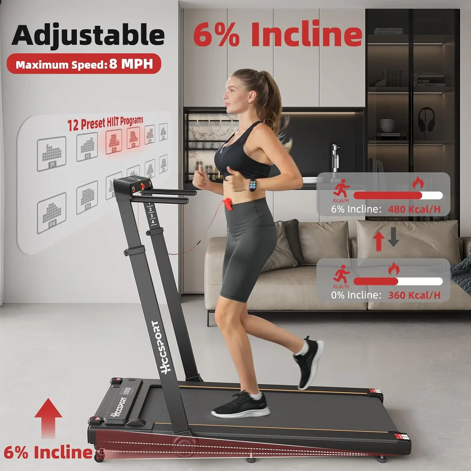 3 in 1 Under Desk Treadmill Walking Pad with Removable Desk Workstation