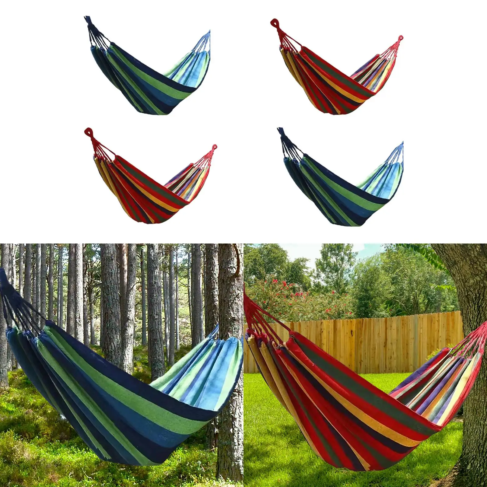 Camping Hammock with Rope Outdoor Hammock for Outdoor Indoor Garden Balcony Heavy Duty Camping Accessories Beach Hiking