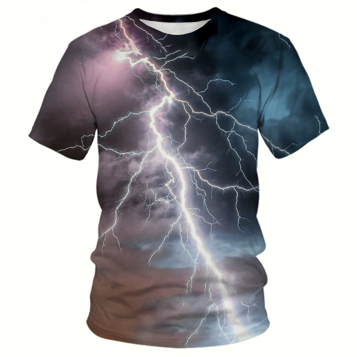 

Забавная Мужская футболка, летняя дышащая популярная Повседневная футболка, новая футболка унисекс с 3D-принтом молнии и круглым вырезом