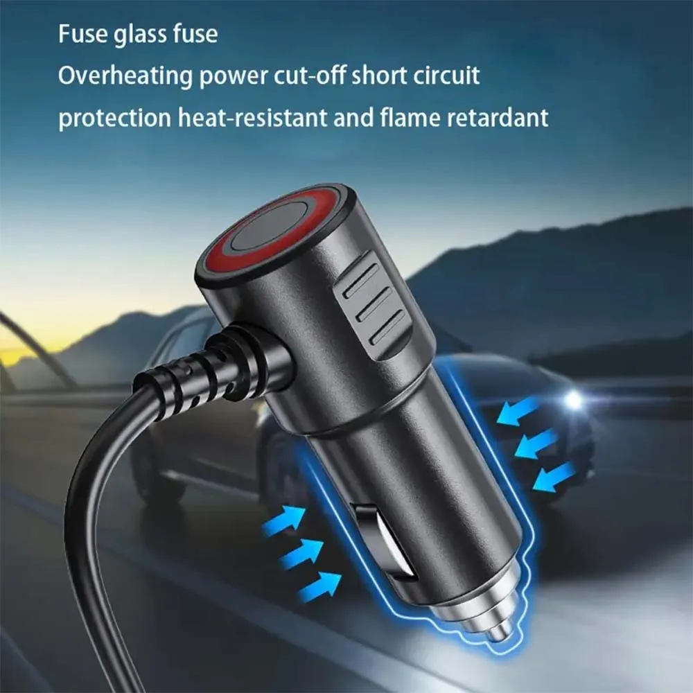 100W Multi-Functional Vehicle Charger USB/TYPE-C Fast Charging Four Conversion Interfaces, With Digital Voltage Display